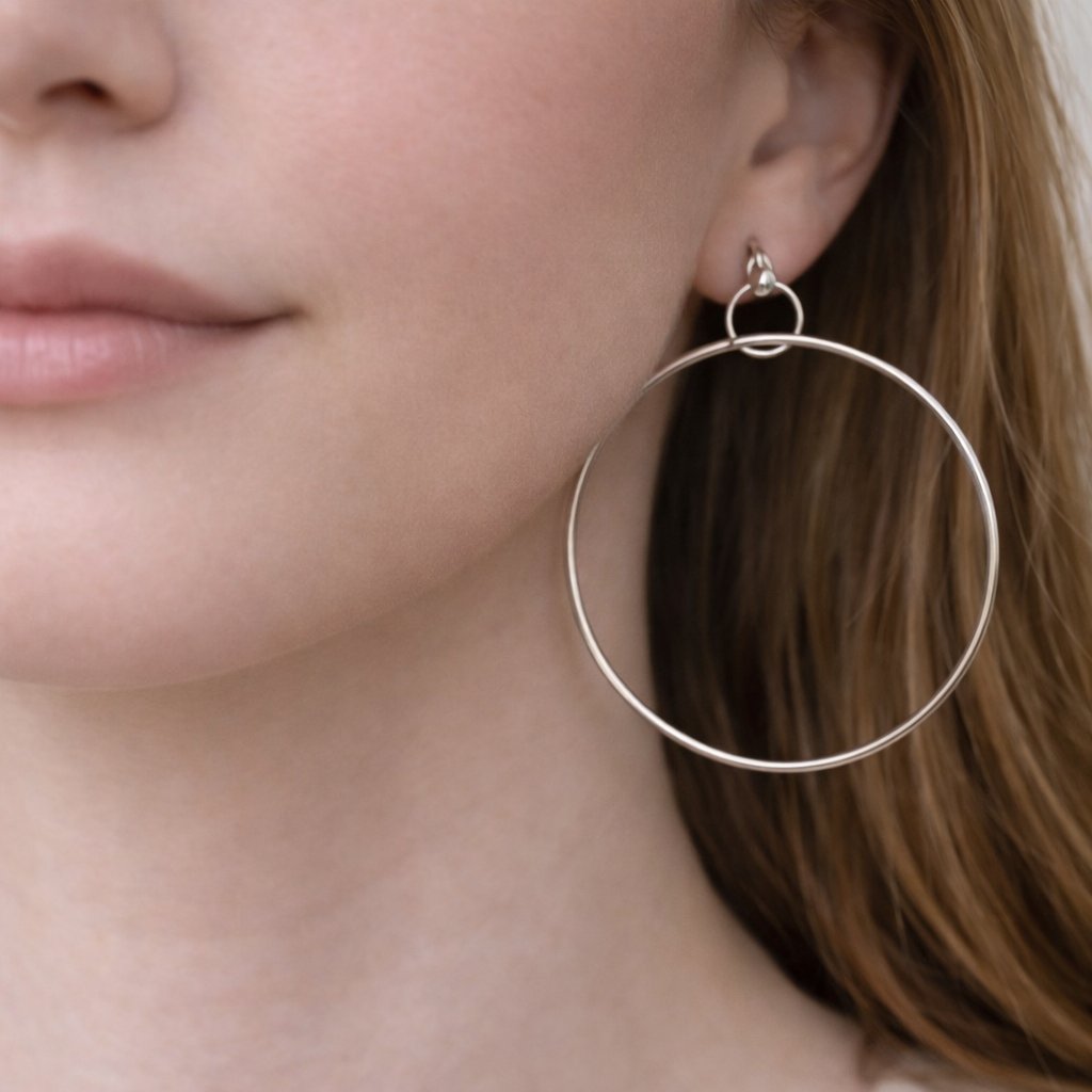 Argento Vivo Sterling Silver Hoop Earrings 35$